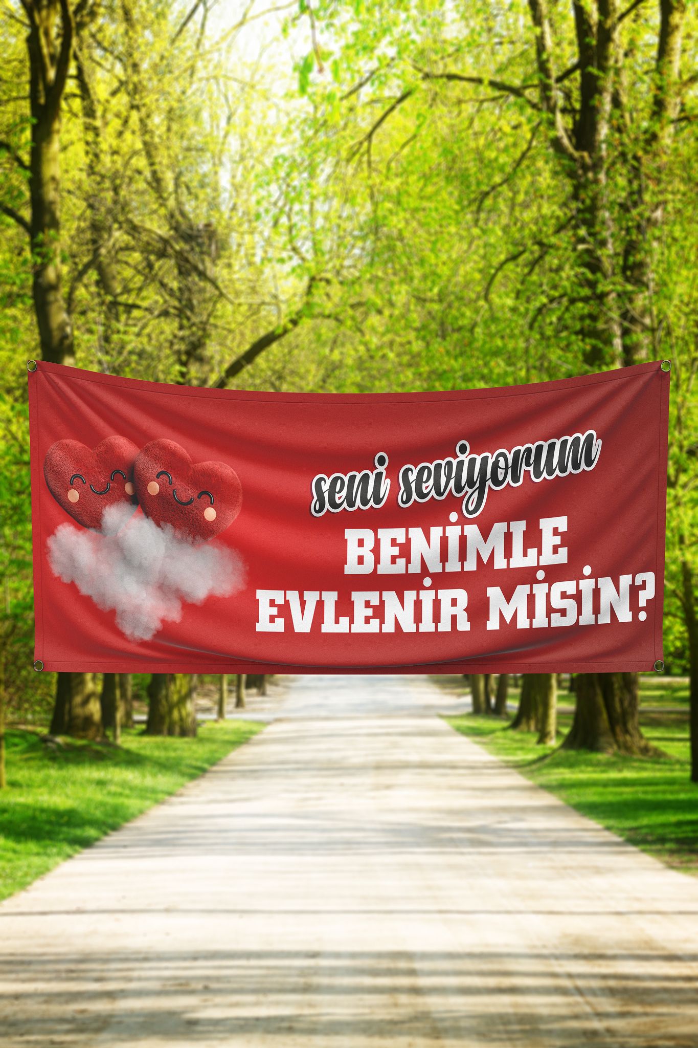 Evlilik Teklifi Pankartı - Kişiye Özel Tasarım, Hızlı Teslimat - Pankart4