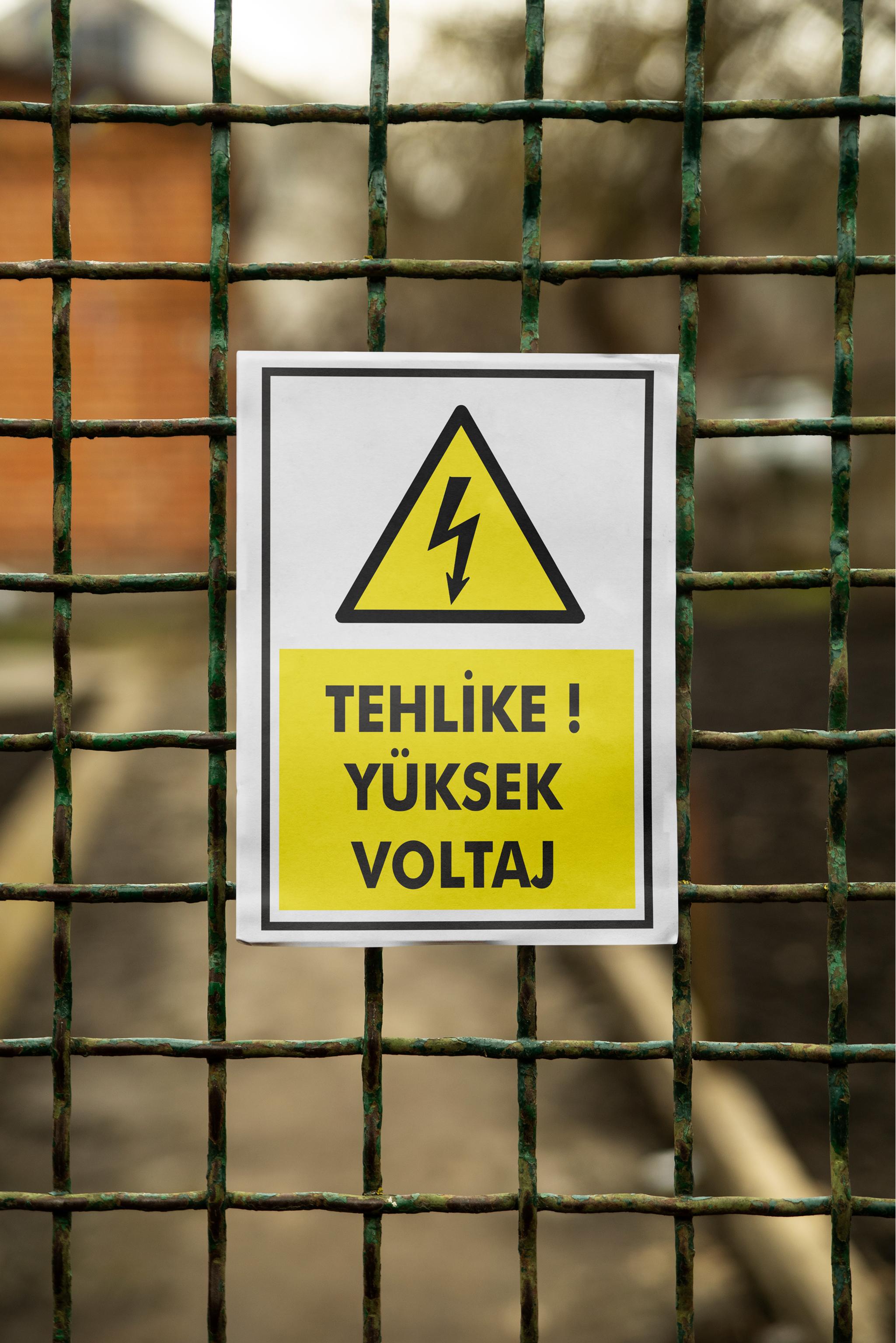 Yüksek Voltaj - İSG Uyarı Levhası