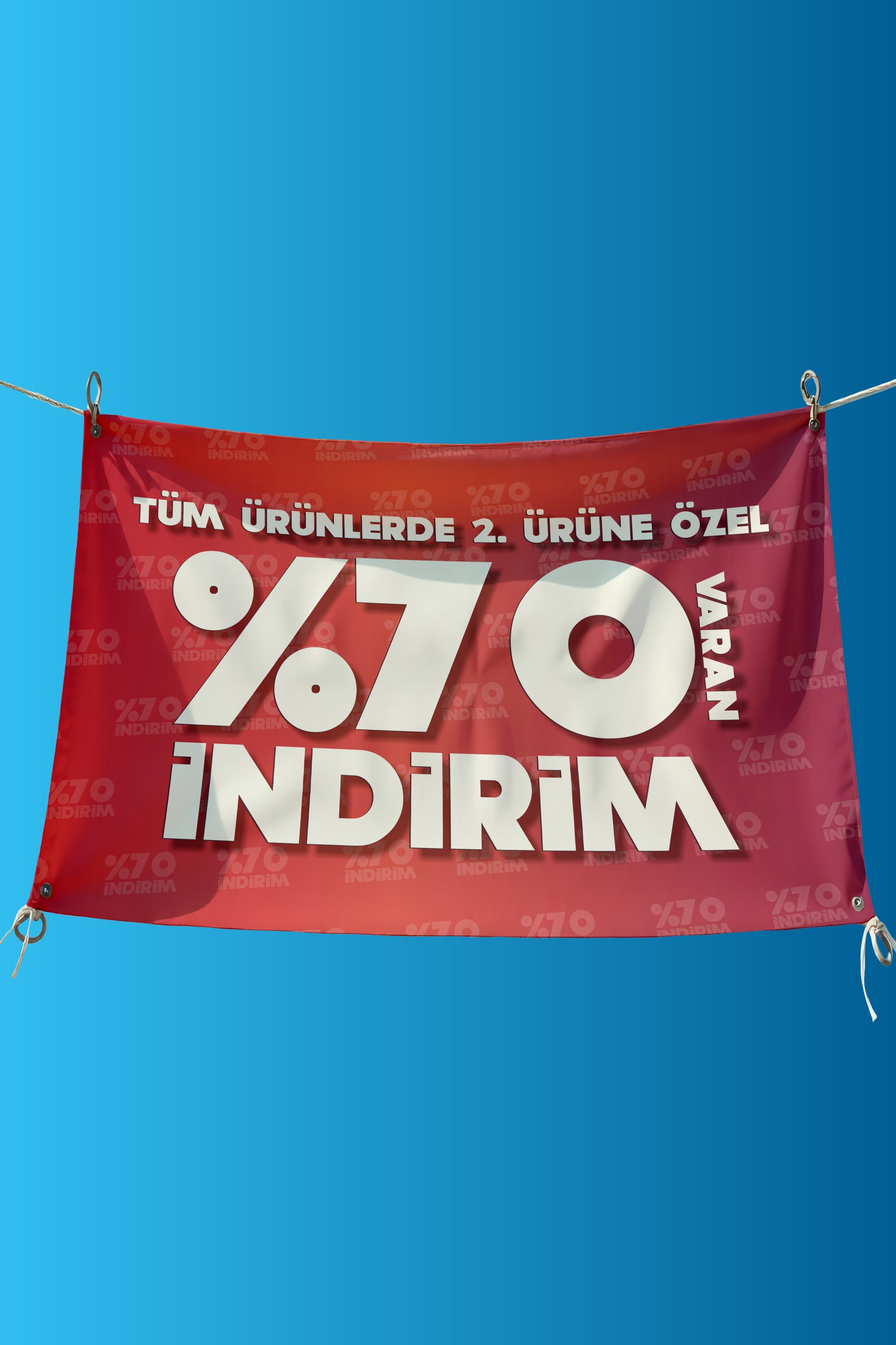 İndirim Pankartı & Kampanya Afişi | Tüm Sektörlere Uygun - Dış / İç Mekân İçin - Afiş8