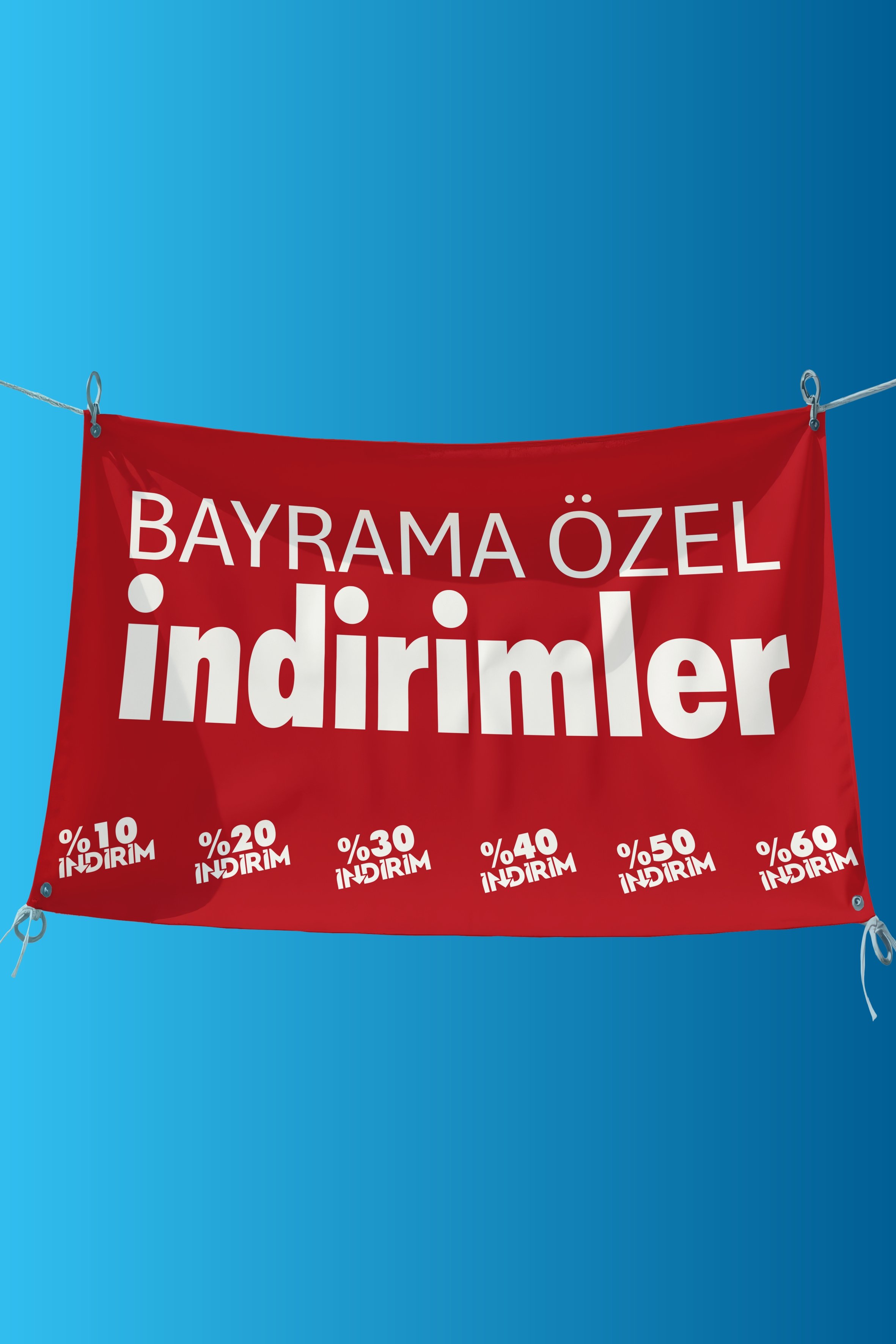 İndirim Pankartı & Kampanya Afişi | Tüm Sektörlere Uygun - Dış / İç Mekân İçin - Afiş5