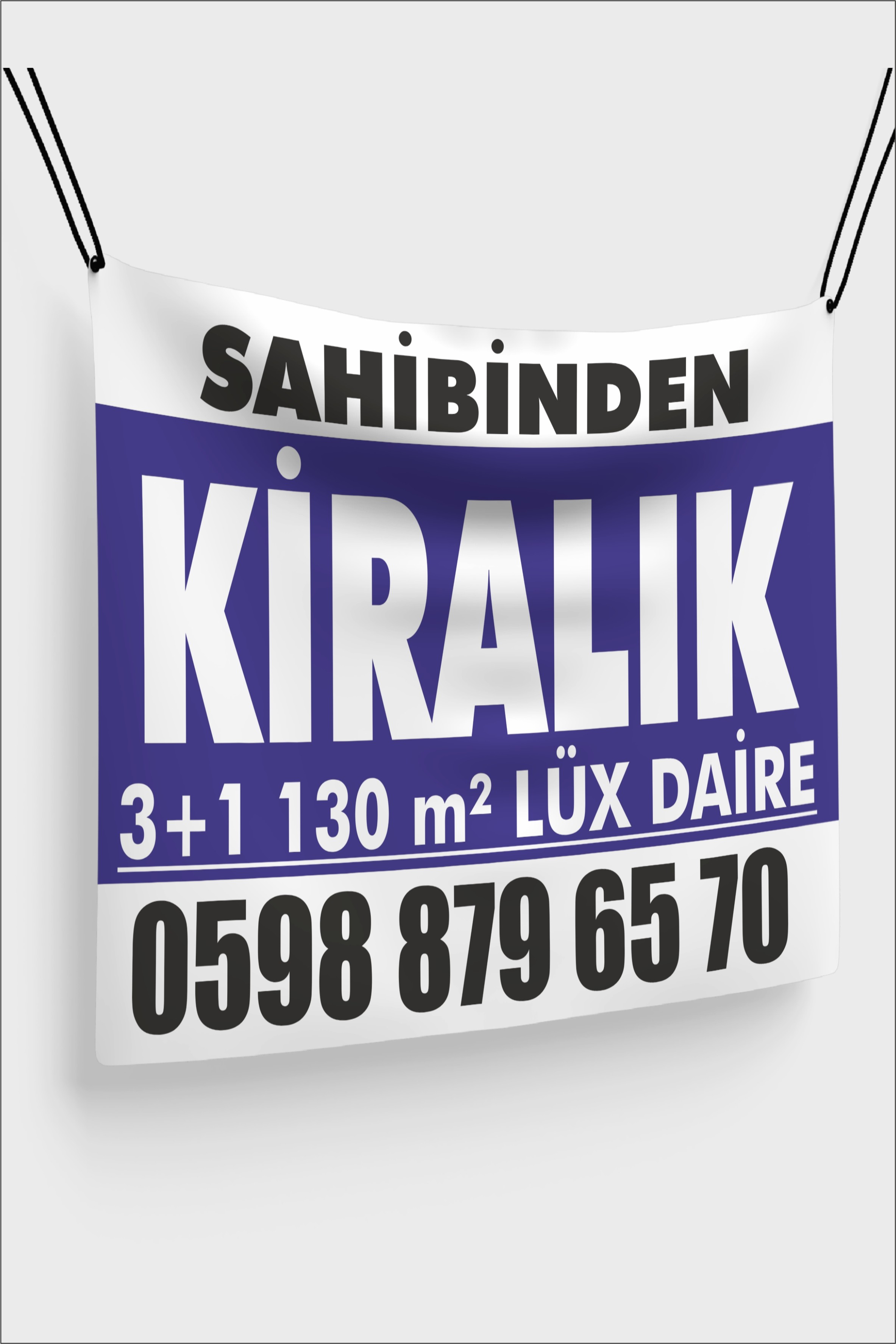 Satılık & Kiralık İlan Brandası - Özel Tasarım Emlak Brandası - MOR