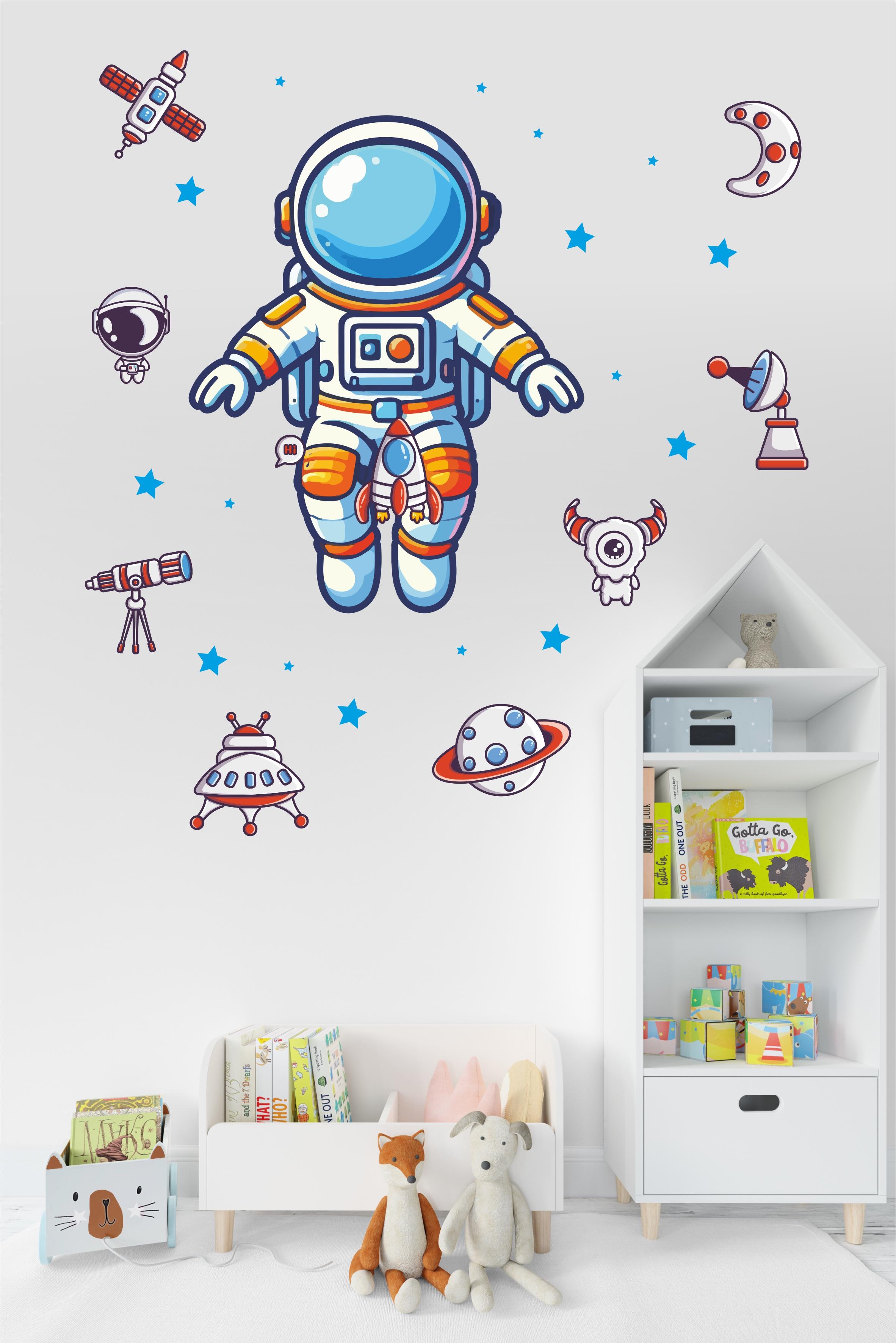 Çocuk Odası Duvar Sticker Seti - Uzay Yıldız Konsepti - SET2