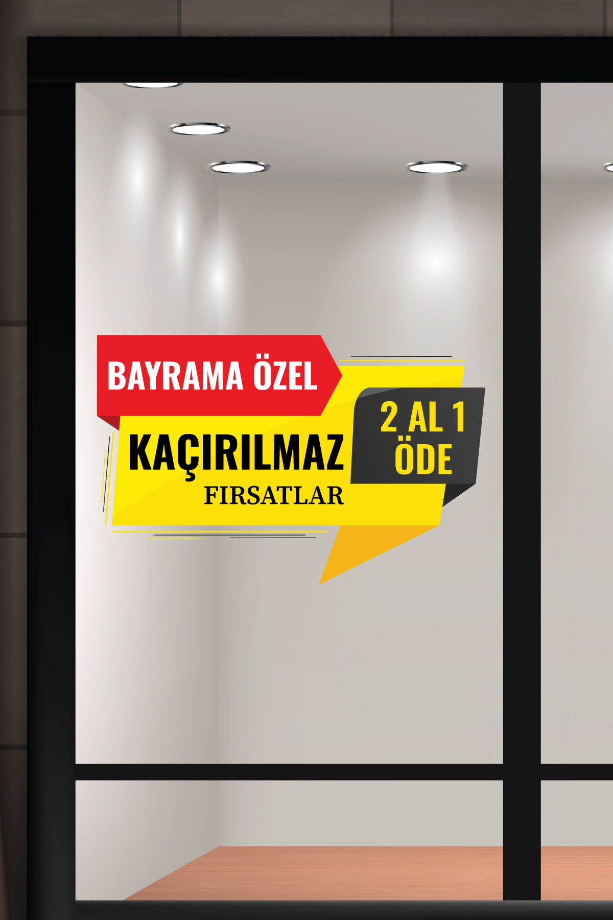 Vitrin Etiketi & Cam Sticker – Yapışkanlı Reklam Çözümleri - VTE7