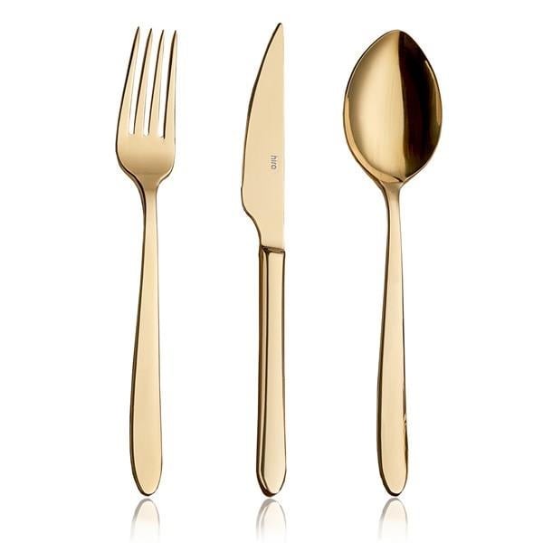 Hira Ege Gold Titanyum 24 ParçaEmotion Kaşık Çatal Bıçak Takımı