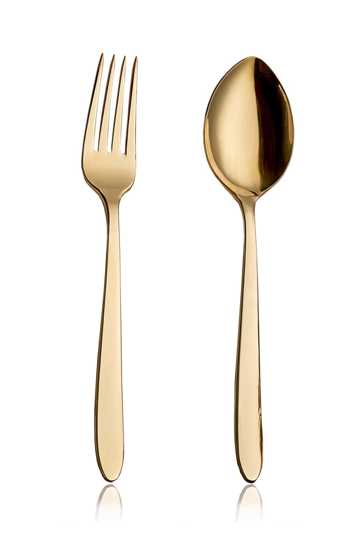 Hira Ege Gold Titanyum 30 parça Emotion Kaşık Çatal Takımı