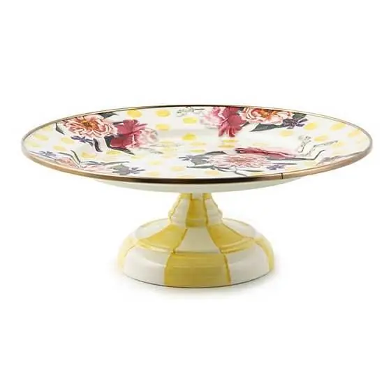 August Green Pedestal Platter