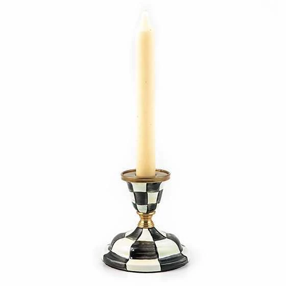 COURTLY CHECK ENAMEL CANDLESTİCK-SHORT