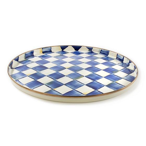 ROYAL CHECK ROUND TRAY