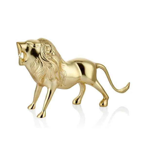 LION DEKOR GOLD  13 X 50 X 28 CM