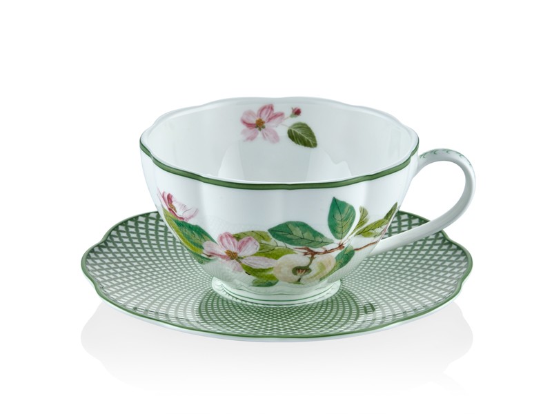 TEA CUP AND SAUCER APPLE BLOSSOM-HORTİCOOL