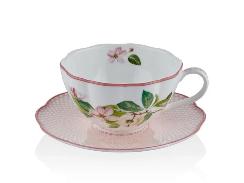 TEA CUP AND SAUCER APPLEBLOSSOM-HORTİCOOL PİNK