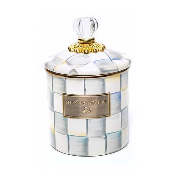STERLİNG CHECK ENAMEL CANİSTER-SMALL