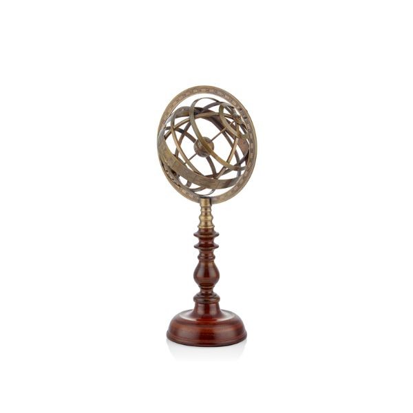 ARMILLARY GLOBE ANTIK GOLD DEKOR 15X15X35CM