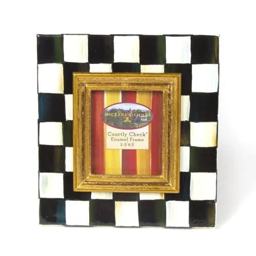 COURTLY CHECK ENAMEL SMALL FRAME- 2.5 X 3