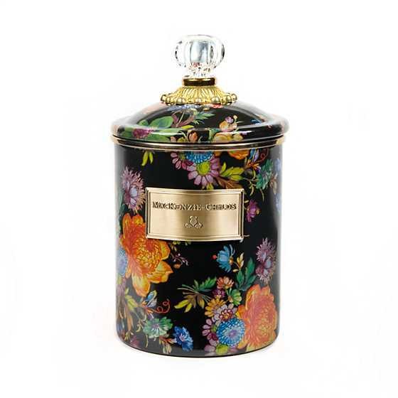 FLOWER MARKET MEDİUM ENAMEL CANİSTER - BLACK