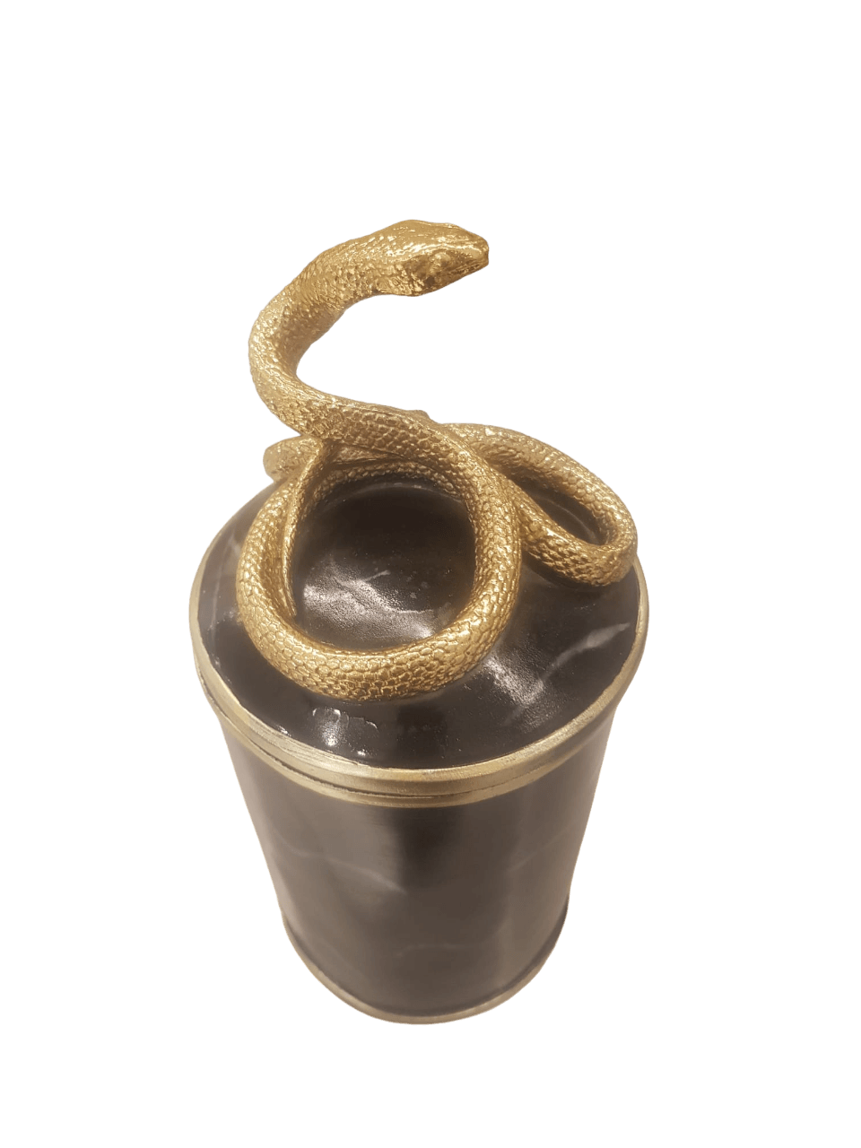 GOLD YILANLI SİYAH RESİN KUTU 12.27 CM