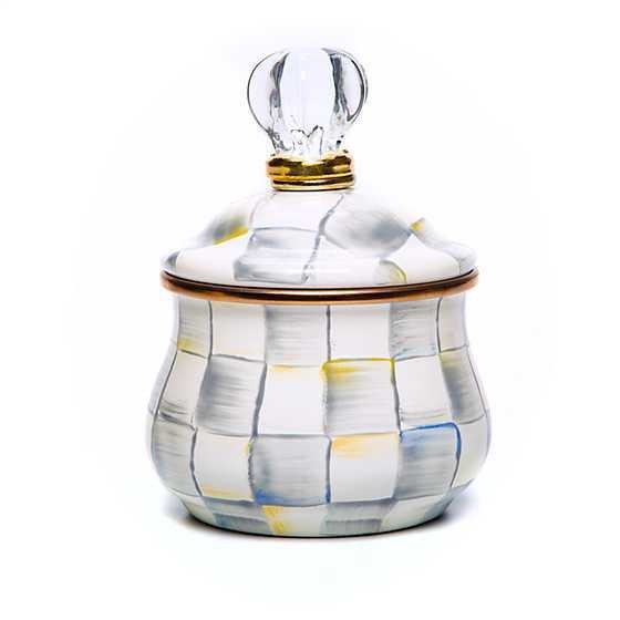 STERLİNG CHECK ENAMEL LİDDED SUGAR BOWL