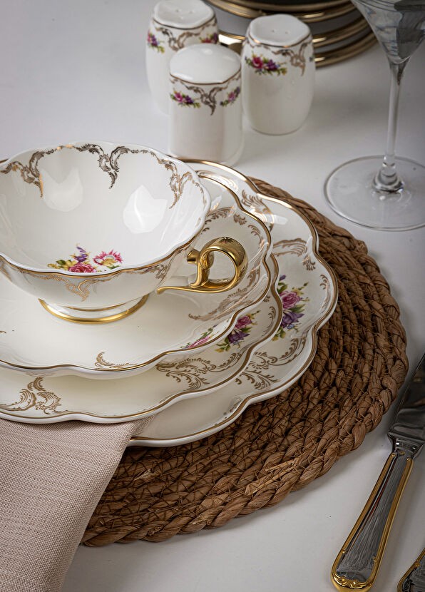 PIA FLOWERS 60 PRÇ YEMEK TAKIMI