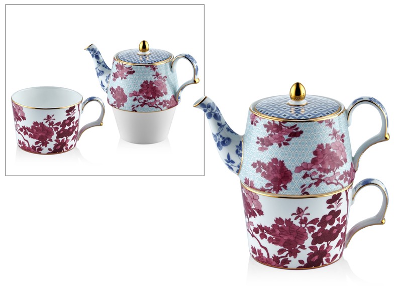 T41 W/SAUCER+İNFUSER- REGENCY DAMASK