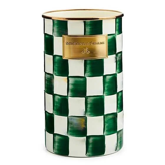 EMERALD CHECK UTENSİL HOLDER