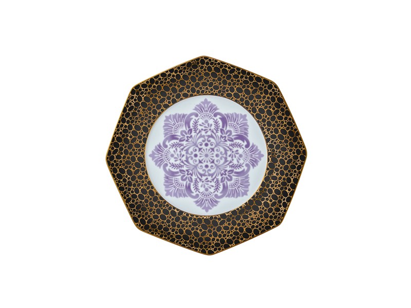 17CM DESSERT PLATE IRİS PURPLE -BLOOMİNG BAROQUE