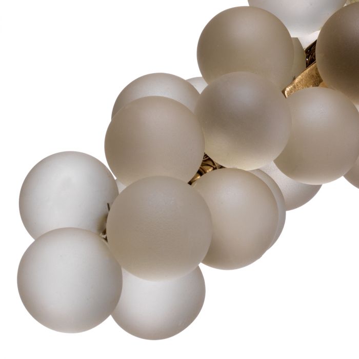 OBJECT FRENCH GRAPES WHİTE VİNTAGE BRASS FİNİSH