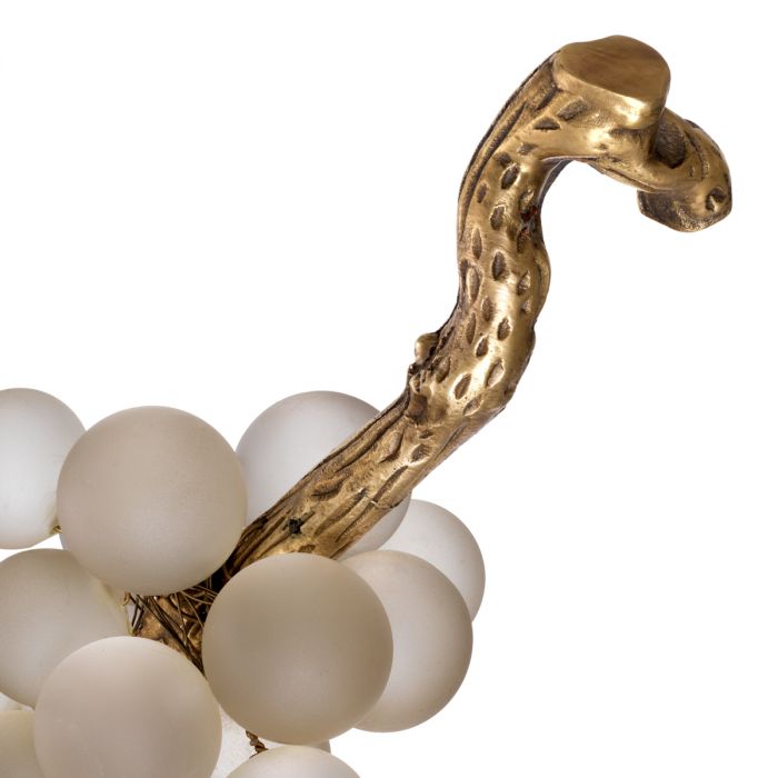 OBJECT FRENCH GRAPES WHİTE VİNTAGE BRASS FİNİSH