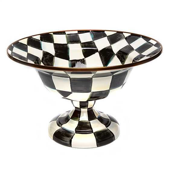 COURTLY CHECK ENAMEL COMPOTE - LARGE