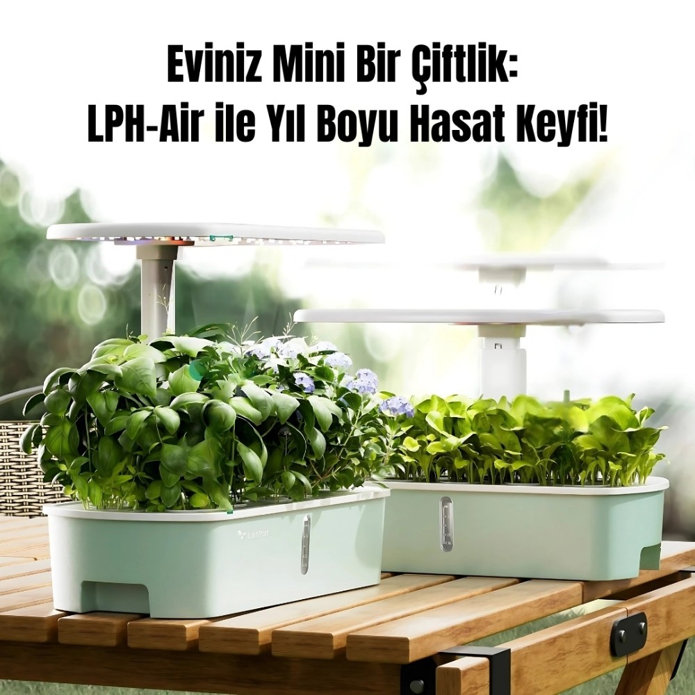 LETPOT AIR - 10 Hazneli Akıllı Hidroponik Yetiştirme Sistemi
