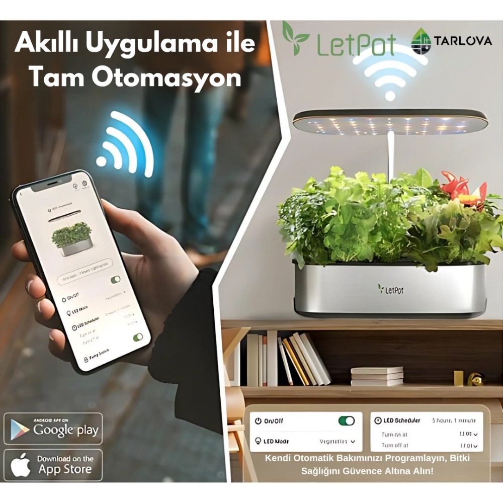 LETPOT SENIOR - 12 Hazneli Akıllı Hidroponik Yetiştirme Sistemi