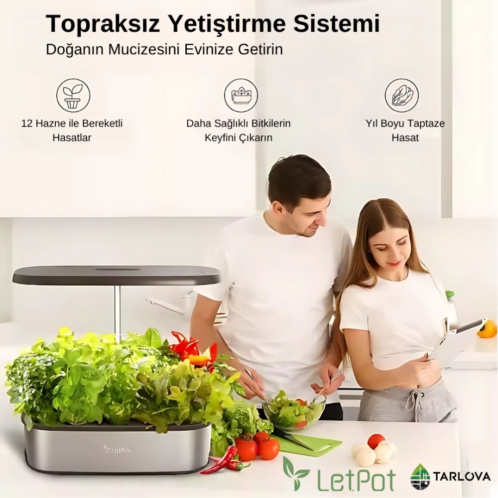 LETPOT SENIOR - 12 Hazneli Akıllı Hidroponik Yetiştirme Sistemi