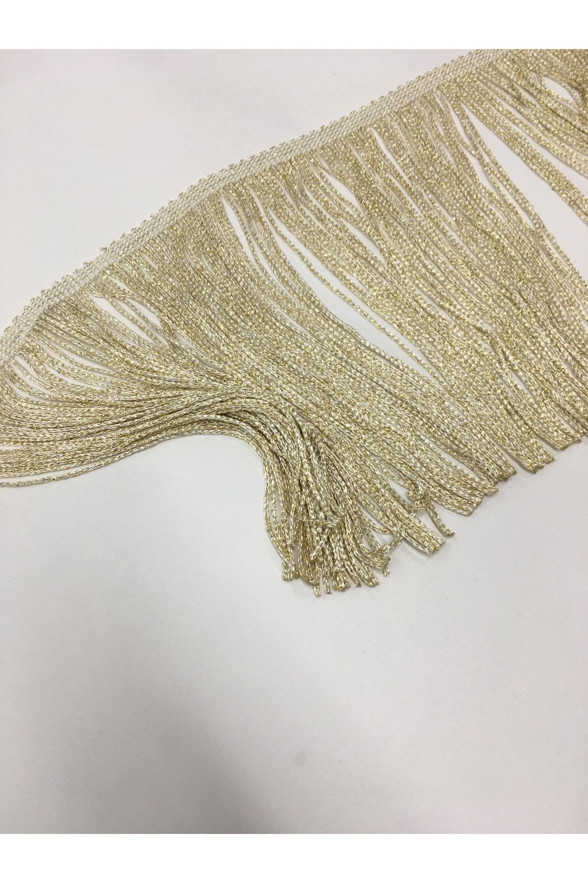 Püskül Saçak Gold Simli 15 Cm 1 Metre