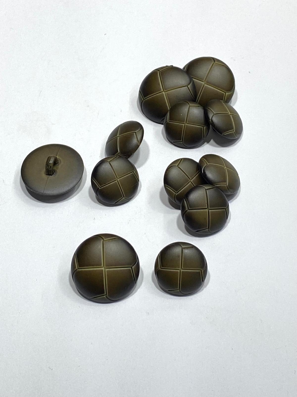 Ceket Trençkot Düğmesi İtalyan Düğme / Haki / Deri Görünümlü