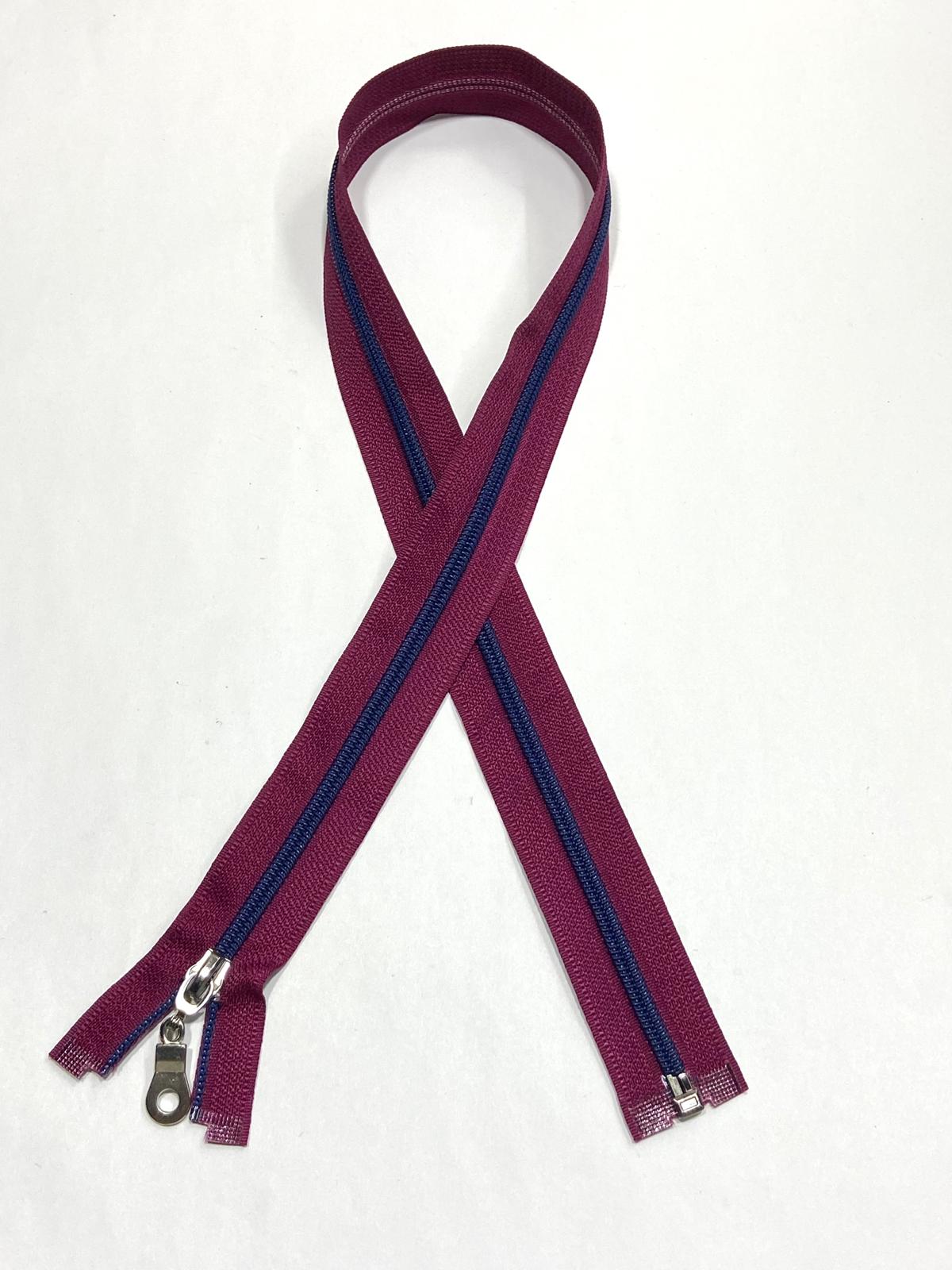 Eşofman Mont Fermuarı / 70 cm / Fuşya Lacivert Dikiş / msn037