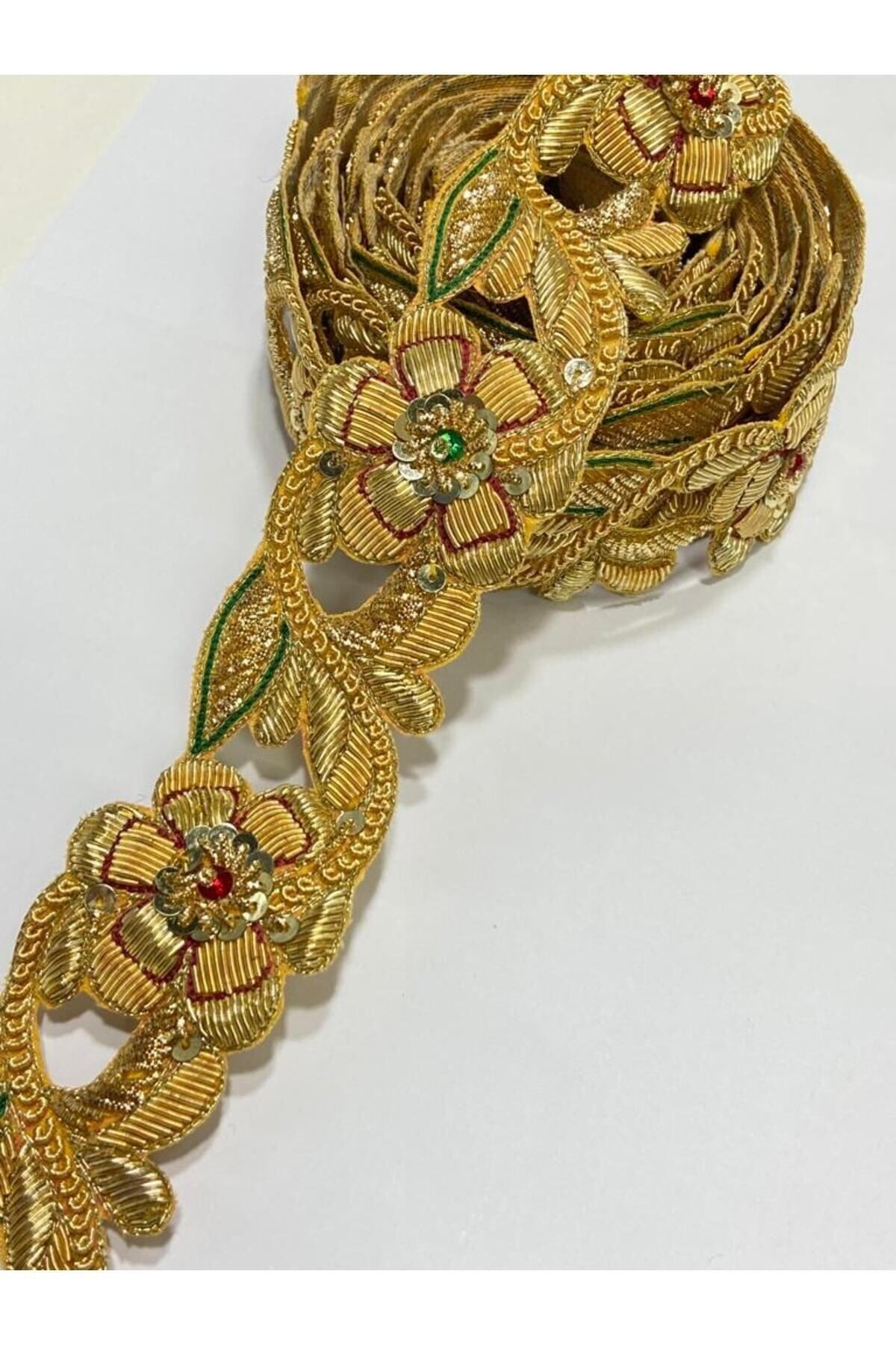 hint işi şerit / dekoratif hint şerit / 1 metre / GOLD