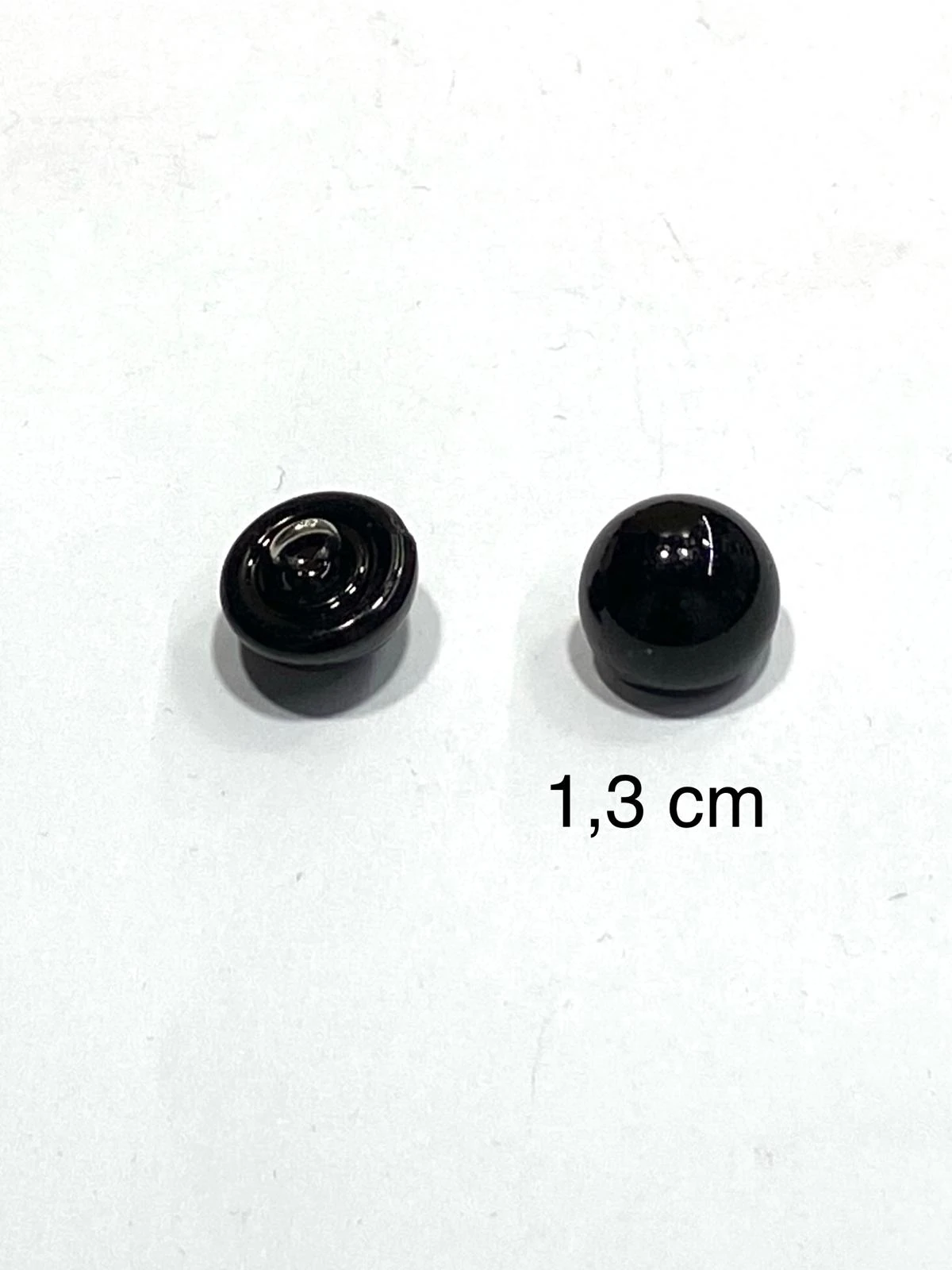 İnci düğme / Metal Kluplu İnci Düğme / 8 Adet /1,3 cm Siyah