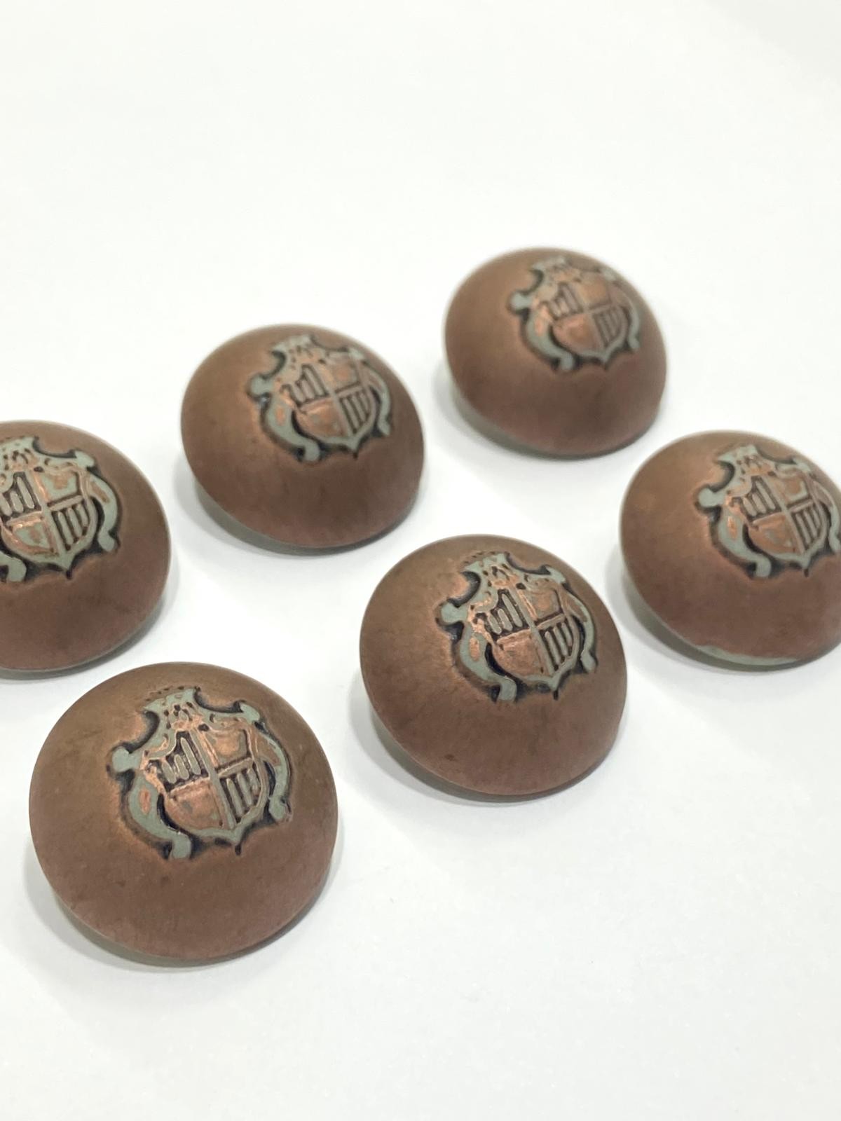 Bombeli Eskitme İtalyan Düğme /2,2 cm / 6 lı set