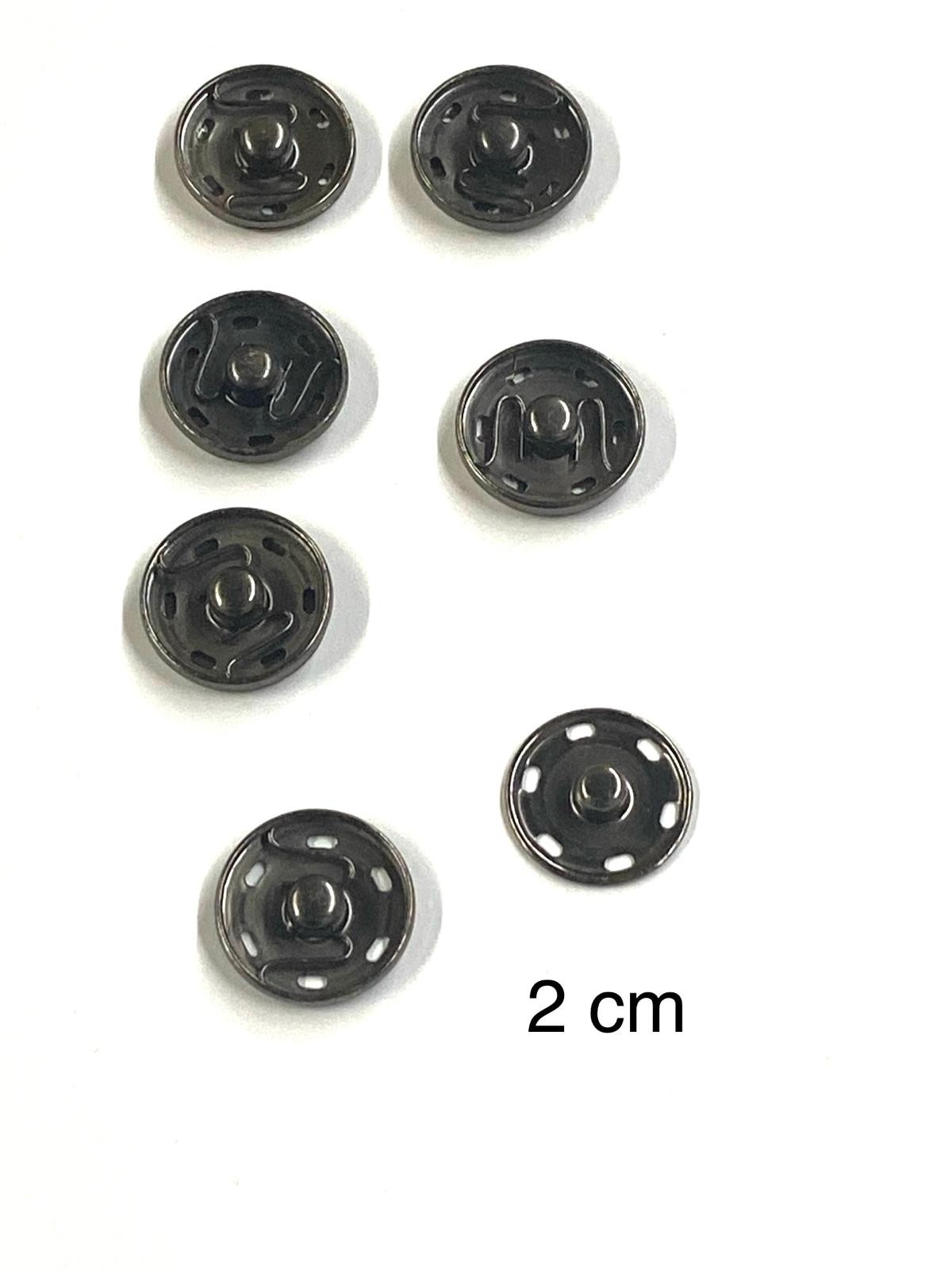 Metal Çıtçıt / Kaban Hırka Çıtçıtı / 6 lı set / 2 cm /