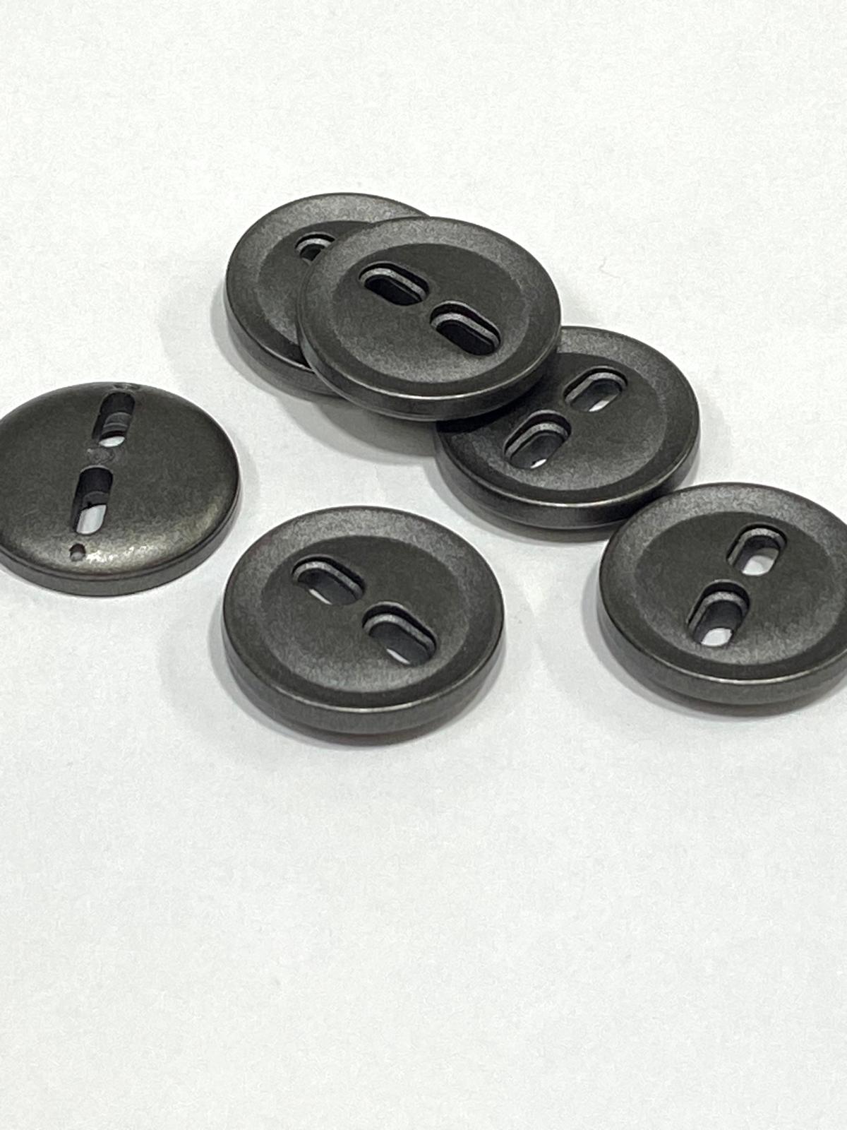 İtalyan Trençkot Ceket Düğmesi / Mat Metalize / 6 lı set / Füme / 2,2 cm / m03261