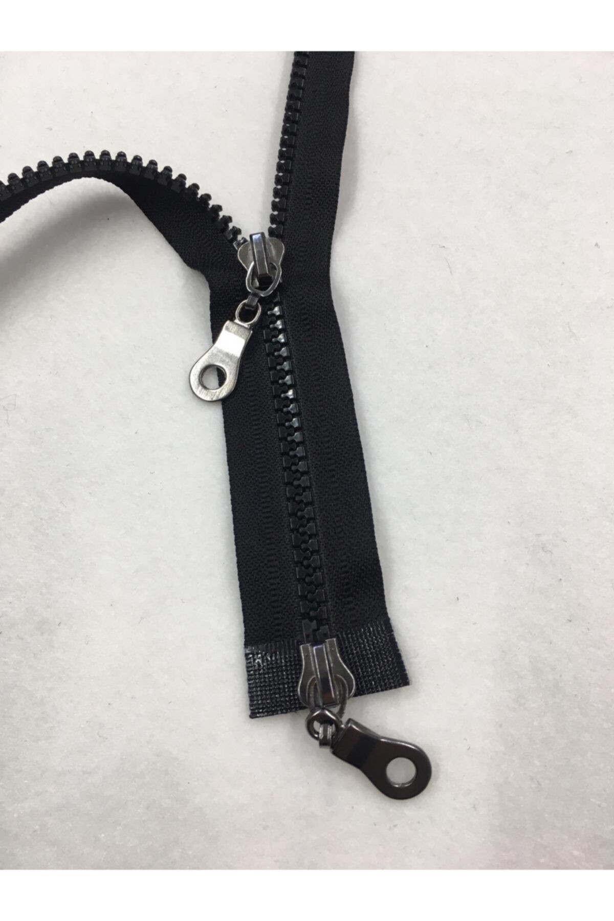 Kaban Mont Fermuarı Çift Yön 100 Cm No:5 Siyah 1123