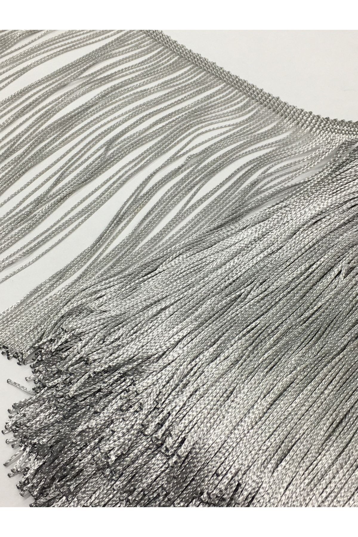 Püskül Saçak 20 Cm Gri / 1 Metre