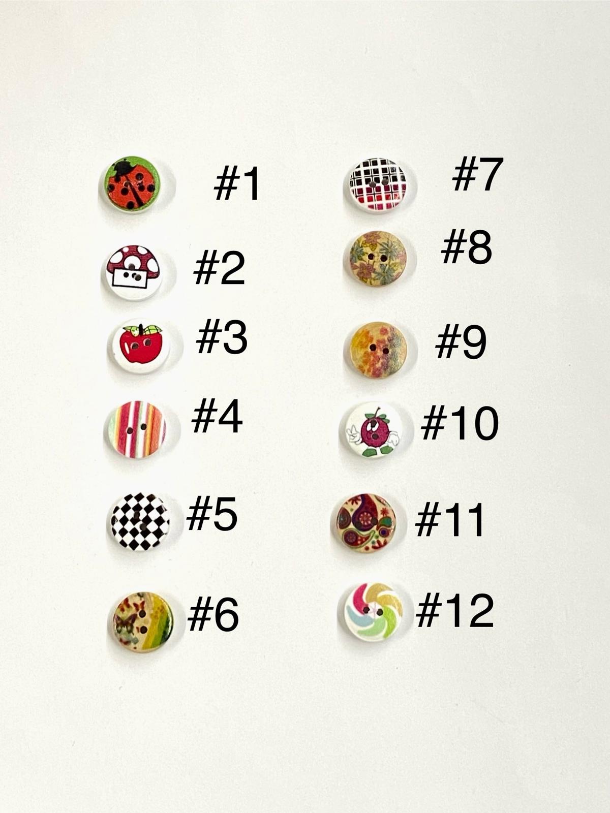 Bebek Düğmesi / Ahşap Bebek Düğmesi Model 2 / 10 adet /