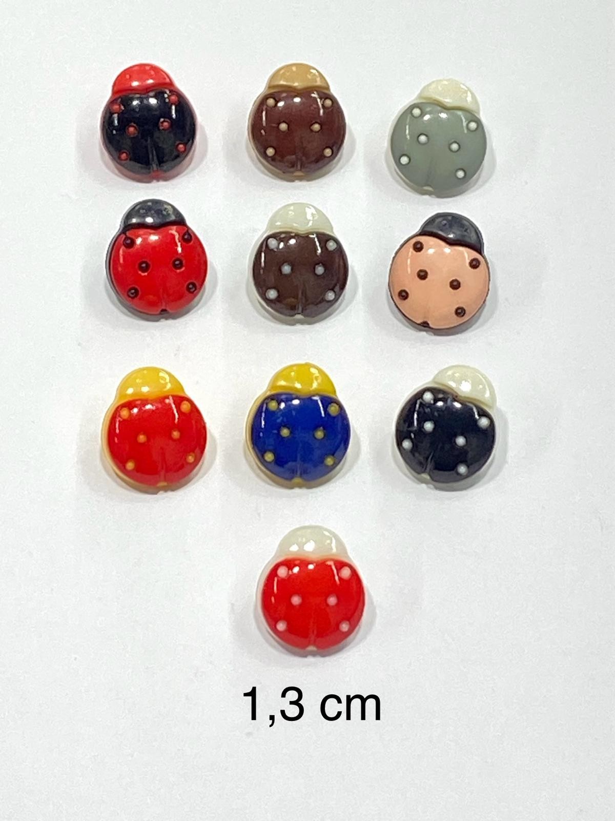 Bebek Düğmesi / Uğur Böceği Model 2 / 10 adet /