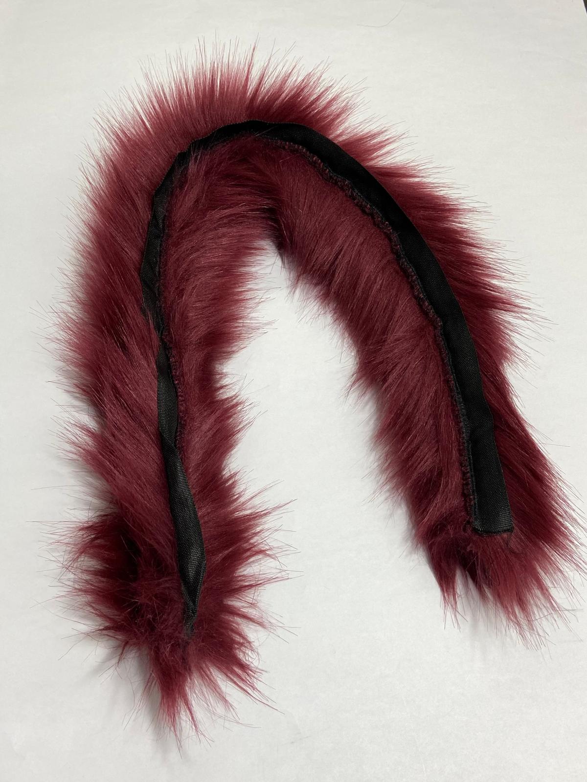 Kapşon Kürkü Bordo