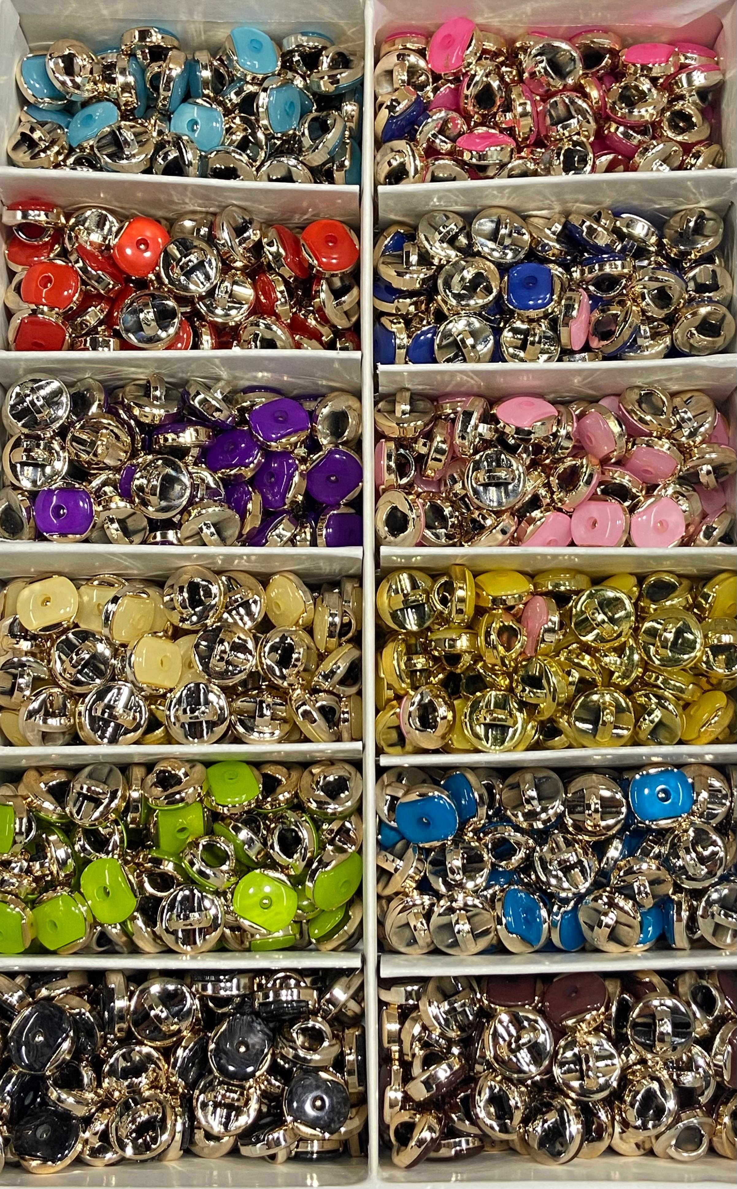 Bebek Düğmesi / Metalize (plastik) Düğme / 1,2 cm / 10 Adet /02728 /