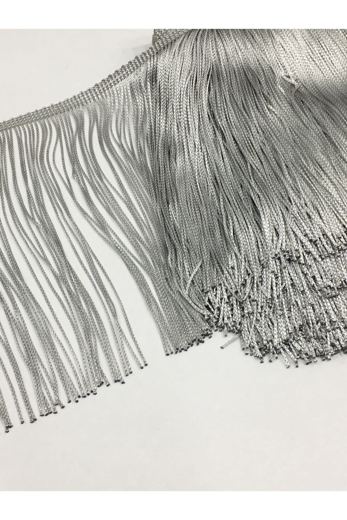 Püskül Saçak 20 Cm Gri / 1 Metre