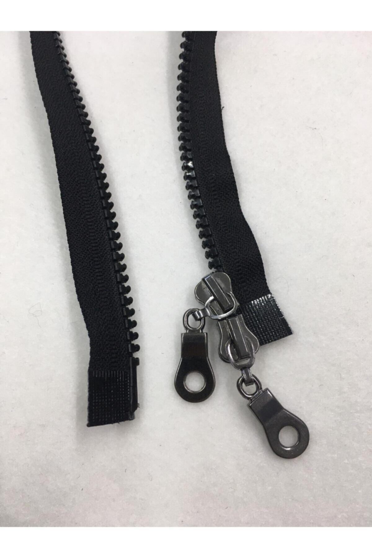 Kaban Mont Fermuarı Çift Yön 100 Cm No:5 Siyah 1123