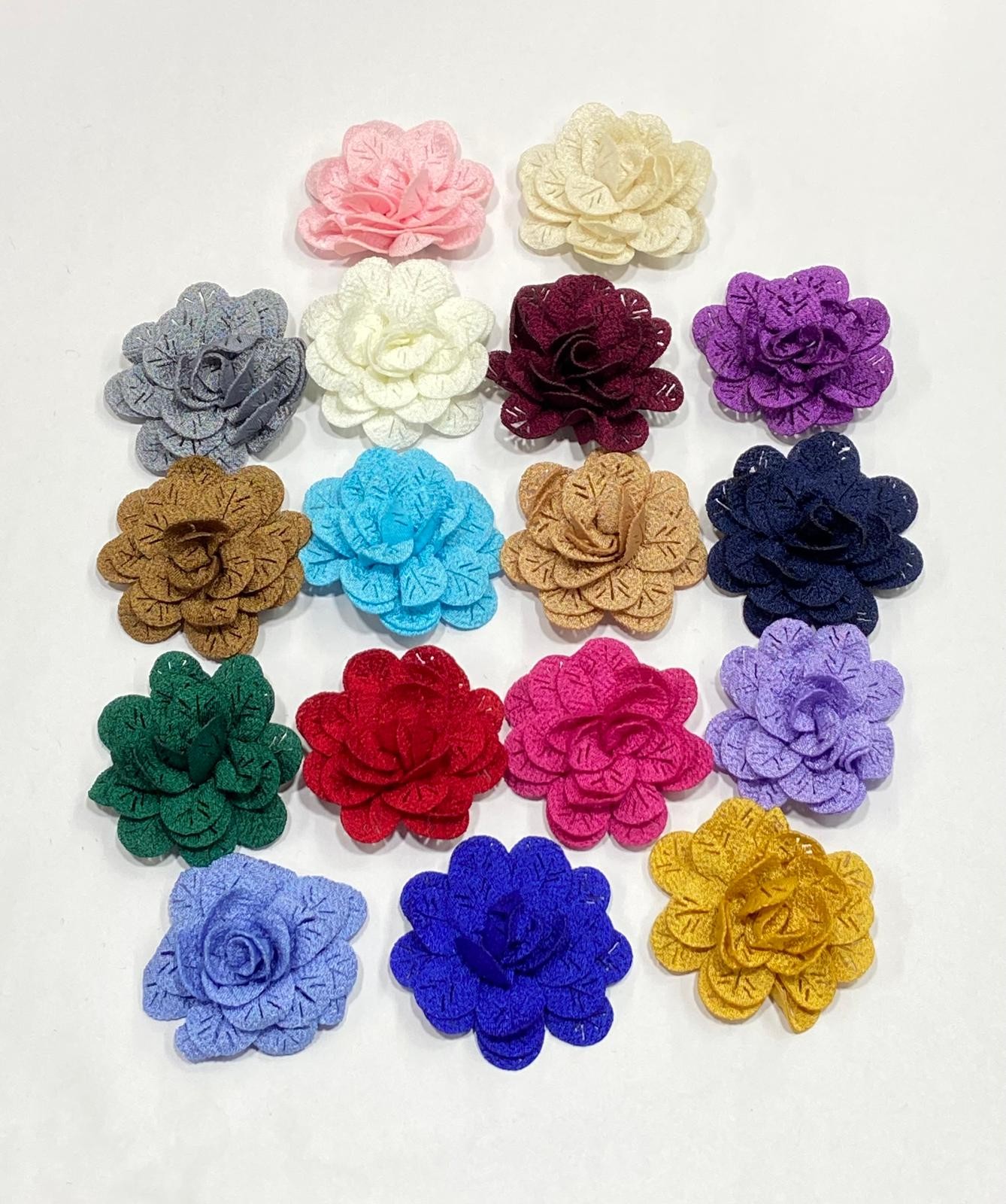 3 Boyutlu Kumaş Çiçek – 6 cm – 3'lü Paket