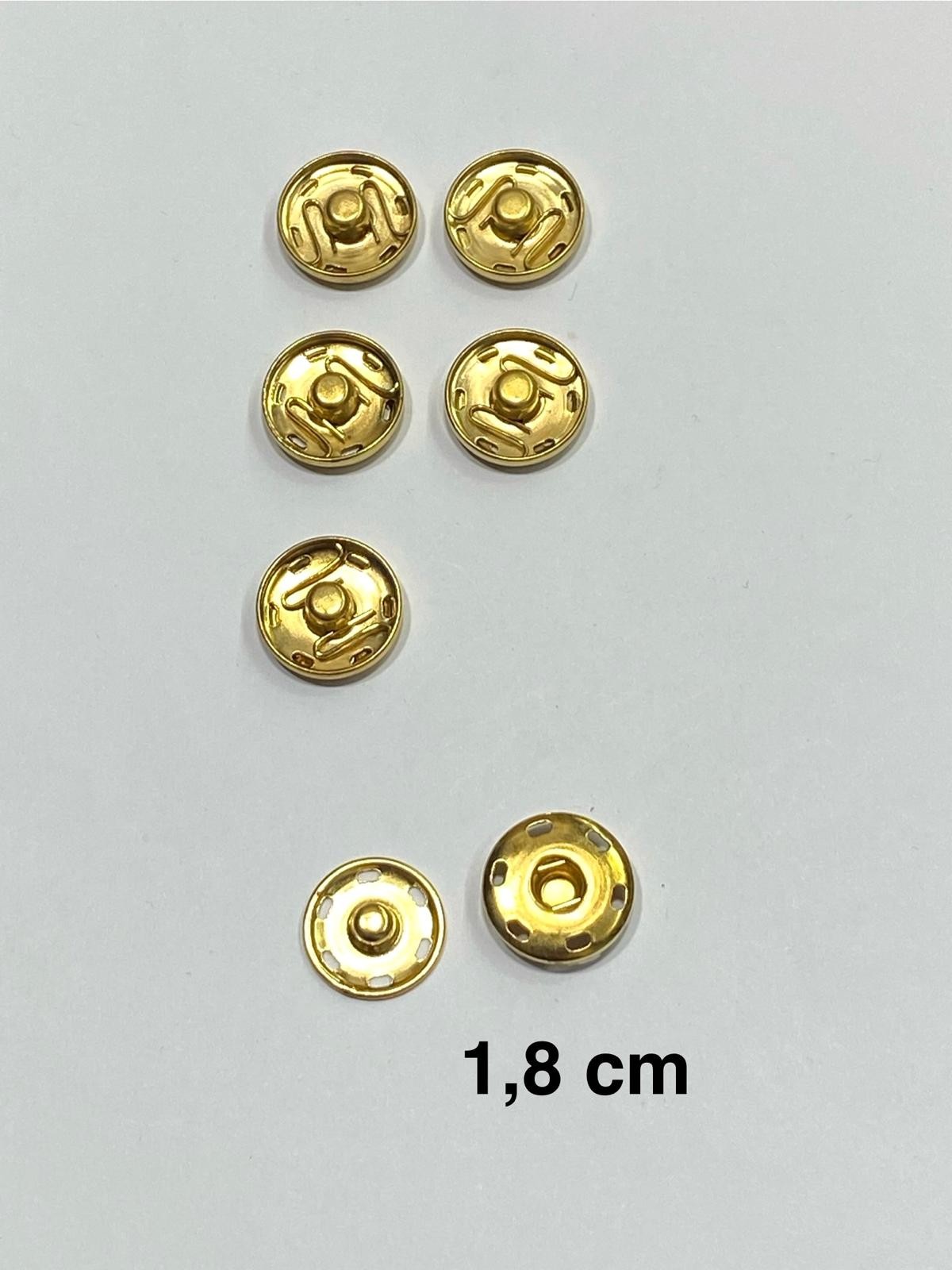 Metal Çıtçıt / Kaban Hırka Çıtçıtı / 6 lı set / 1,8 cm /