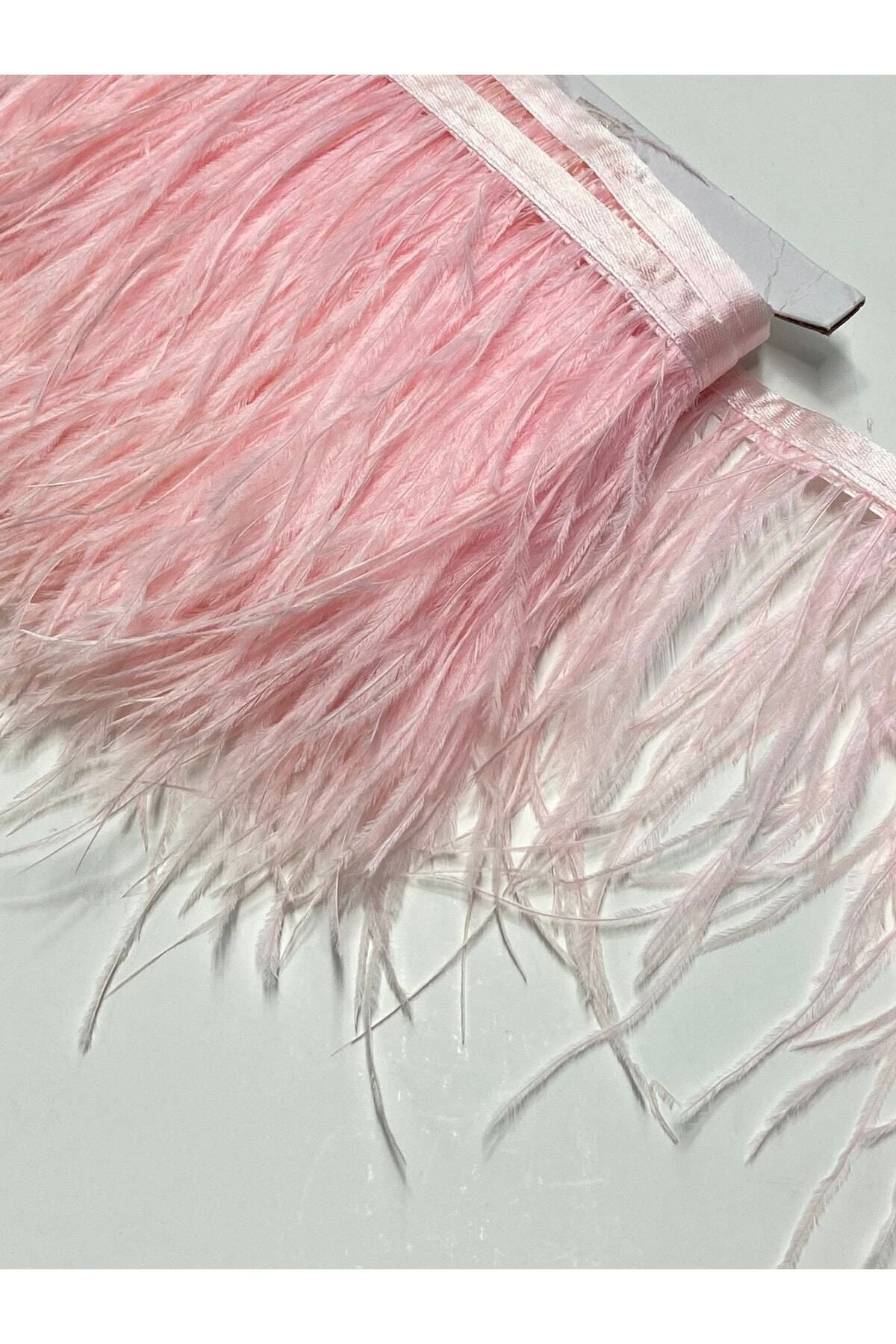 Devekuşu Tüy Şeker Pembe / 1 Metre